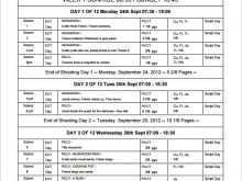 78 Format Television Production Schedule Template in Word with Television Production Schedule Template