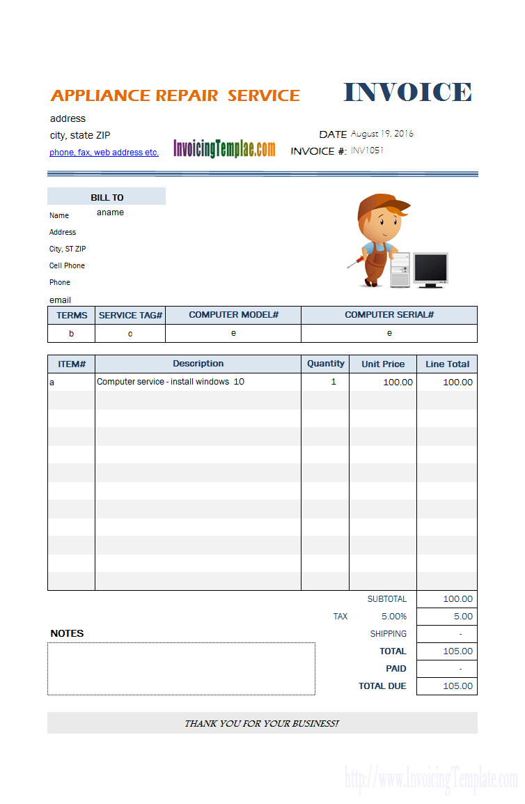 repair-invoice-template-free-formats-excel-word