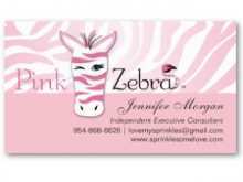 78 Free Pink Zebra Business Card Templates With Stunning Design for Pink Zebra Business Card Templates