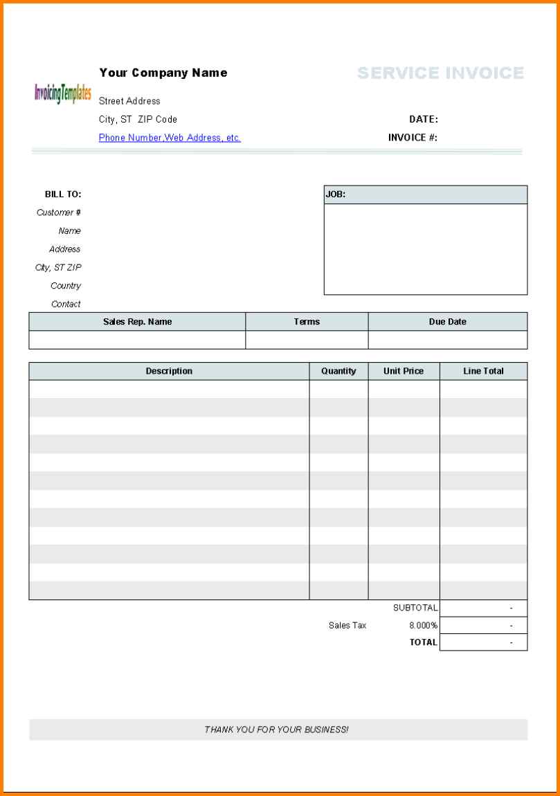 blank invoice template excel collection letter templates