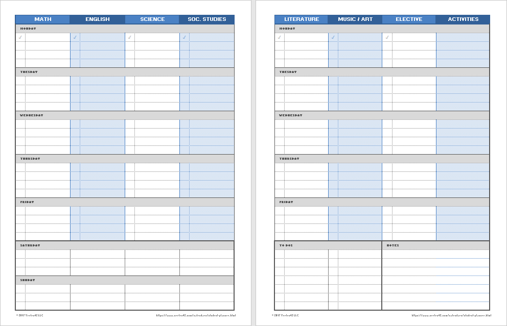 78 Free Printable Middle School Agenda Template Download with Middle School Agenda Template