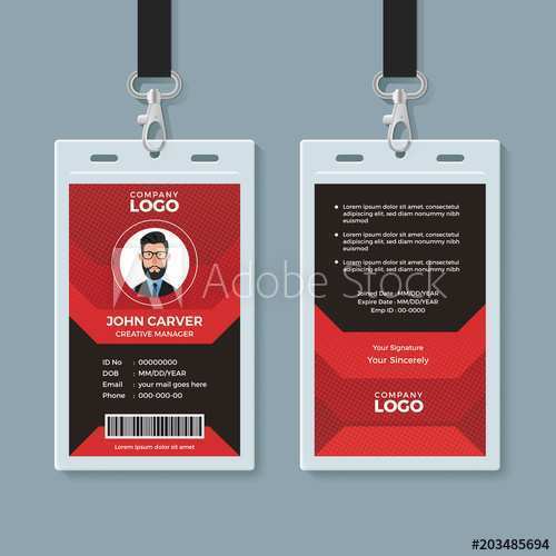 78 Free Printable Red Id Card Template for Ms Word with Red Id Card Template