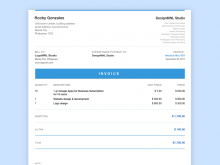 Tax Invoice Bootstrap Template