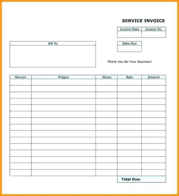 78 Online Blank Invoice Template Excel in Photoshop for Blank Invoice Template Excel