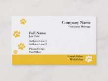78 Online Business Card Template Paw Print for Ms Word by Business Card Template Paw Print