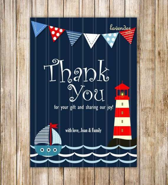 78 Report Nautical Thank You Card Template With Stunning Design with Nautical Thank You Card Template