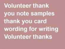 78 Standard Volunteer Thank You Card Template Download with Volunteer Thank You Card Template