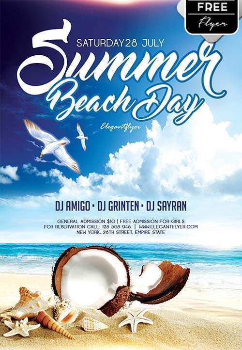 78 The Best Beach Flyer Template Free Photo by Beach Flyer Template Free
