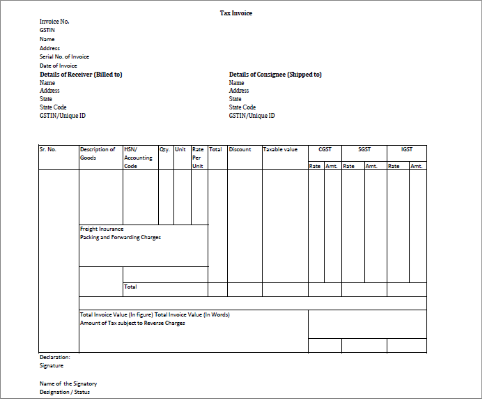 78 Visiting Tax Invoice Format Hd With Stunning Design by Tax Invoice Format Hd