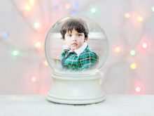 Snow Globe Christmas Card Template