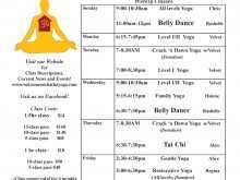 79 Best Yoga Class Schedule Template With Stunning Design by Yoga Class Schedule Template