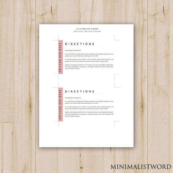 79 Blank 3 X 5 Recipe Card Template Word With Stunning Design for 3 X 5 Recipe Card Template Word