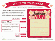 79 Create Mother S Day Card Writing Template Download with Mother S Day Card Writing Template