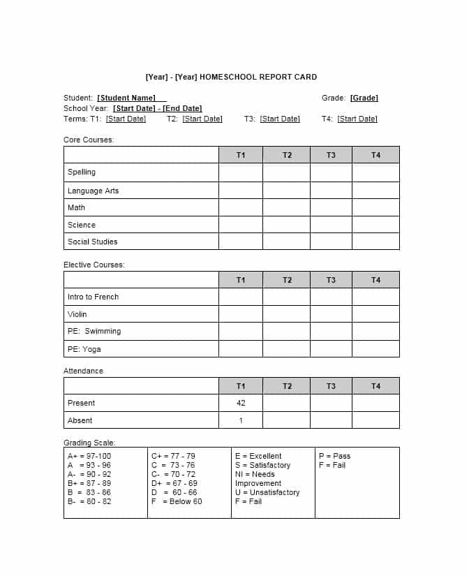 79 Creating A Report Card Template Now for A Report Card Template