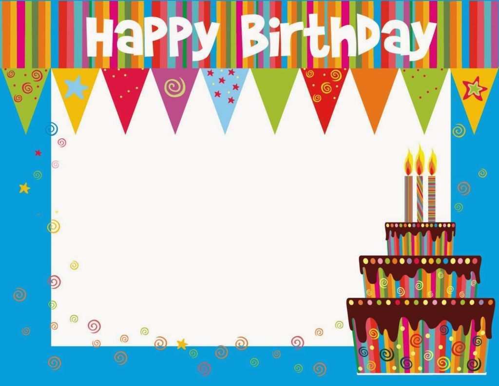 Happy Birthday Blank Card Template - Cards Design Templates