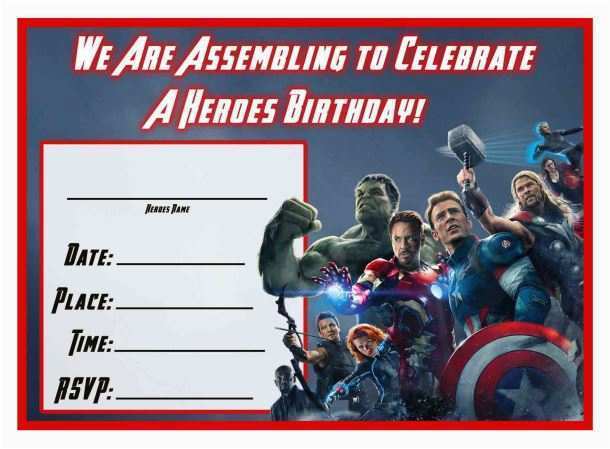 79 Customize Our Free Birthday Card Template Avengers For Free By Birthday Card Template Avengers Cards Design Templates