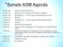 Sample Agm Agenda Template