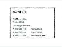79 Format Business Card Size Template In Word by Business Card Size Template In Word