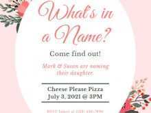 Naming Ceremony Name Card Template
