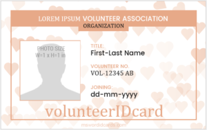 79 Free Printable Volunteer Id Card Template Now with Volunteer Id Card Template