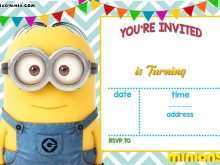 79 Printable Birthday Invitation Card Template Minion Layouts by Birthday Invitation Card Template Minion