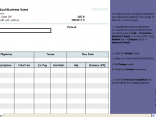 79 Printable Blank Medical Invoice Template for Ms Word for Blank Medical Invoice Template