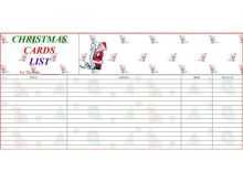 79 Printable Christmas Card Register Template Download with Christmas Card Register Template