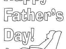 Father Day Card Templates To Colour