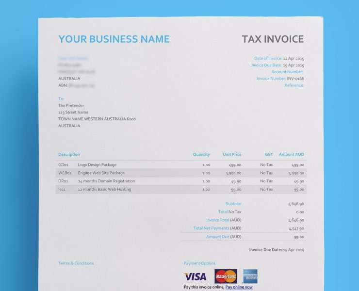 79 Printable Tax Invoice Template Xero In Word For Tax Invoice Template Xero Cards Design Templates