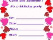 Birthday Invitation Card Template With Photo
