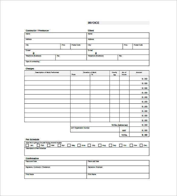 79 Standard Freelance Contract Invoice Template Now for Freelance Contract Invoice Template