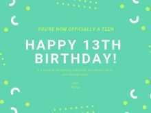 79 The Best 13Th Birthday Card Template in Photoshop for 13Th Birthday Card Template
