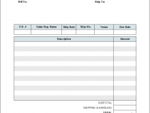 79 The Best Blank Sales Invoice Template Formating by Blank Sales Invoice Template