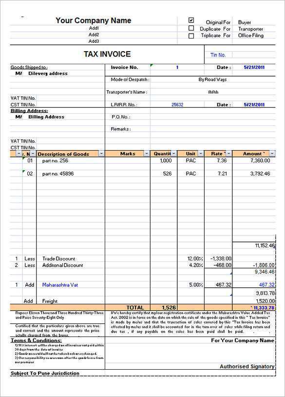 80 Adding Tax Invoice Format For Hotel In Excel Maker with Tax Invoice Format For Hotel In Excel