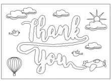 80 Adding Thank You Card Template To Colour For Free with Thank You Card Template To Colour
