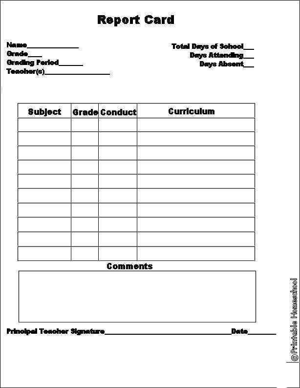 homeschool-first-grade-report-card-template-cards-design-templates