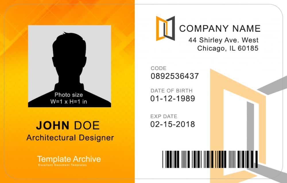 80 Creating Id Card Template Front And Back for Ms Word with Id Card Template Front And Back