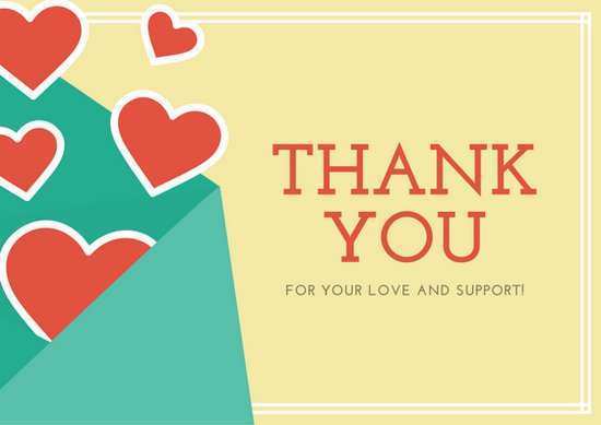 80 Creating Thank You For Your Support Card Template Formating with Thank You For Your Support Card Template