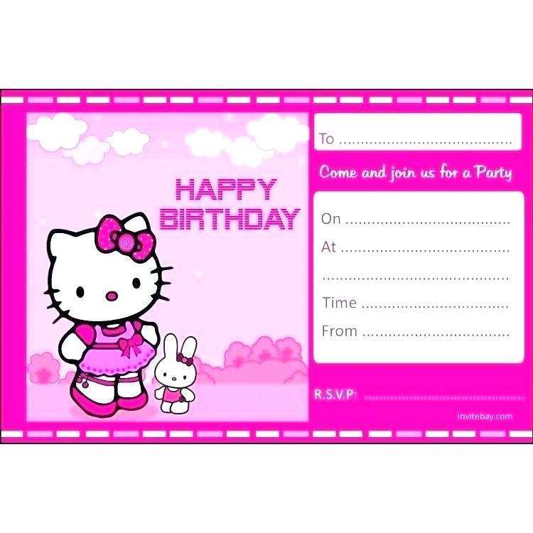 80 Customize Our Free Birthday Card Template Hello Kitty Formating with Birthday Card Template Hello Kitty