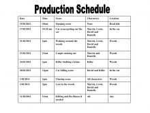 80 Customize Production Schedule Example Business Templates by Production Schedule Example Business