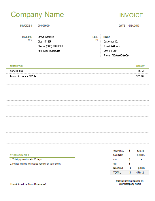 80 Free Tax Invoice Template Excel Maker for Tax Invoice Template Excel