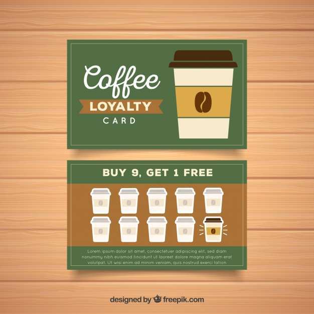 Coffee Loyalty Card Template Free Printable Templates