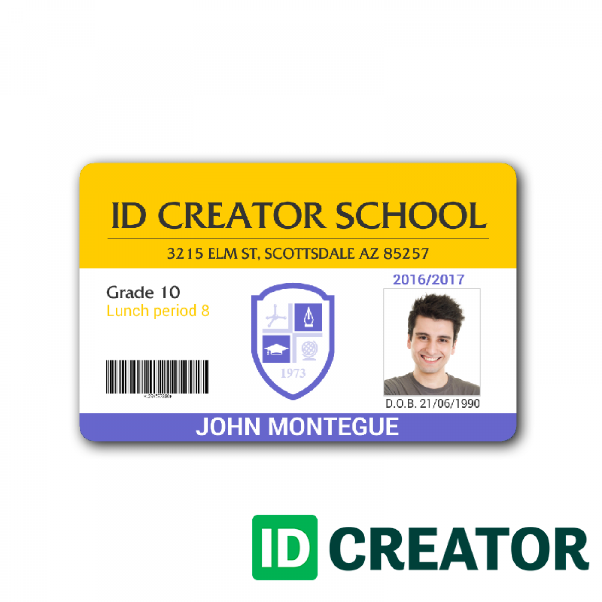 Id Card Template Word Free