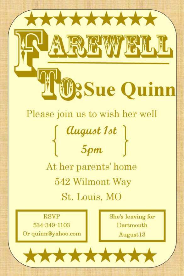 80 Online Invitation Card Templates For Farewell Party for Ms Word by Invitation Card Templates For Farewell Party