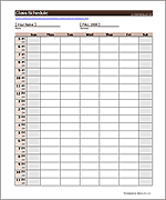 80 Report Class Schedule Spreadsheet Template in Word by Class Schedule Spreadsheet Template