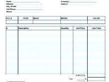 Free Garage Repair Invoice Template