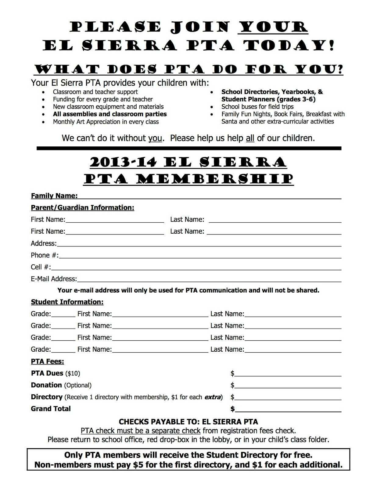 80 Report Pta Membership Flyer Template in Word for Pta Membership Flyer Template
