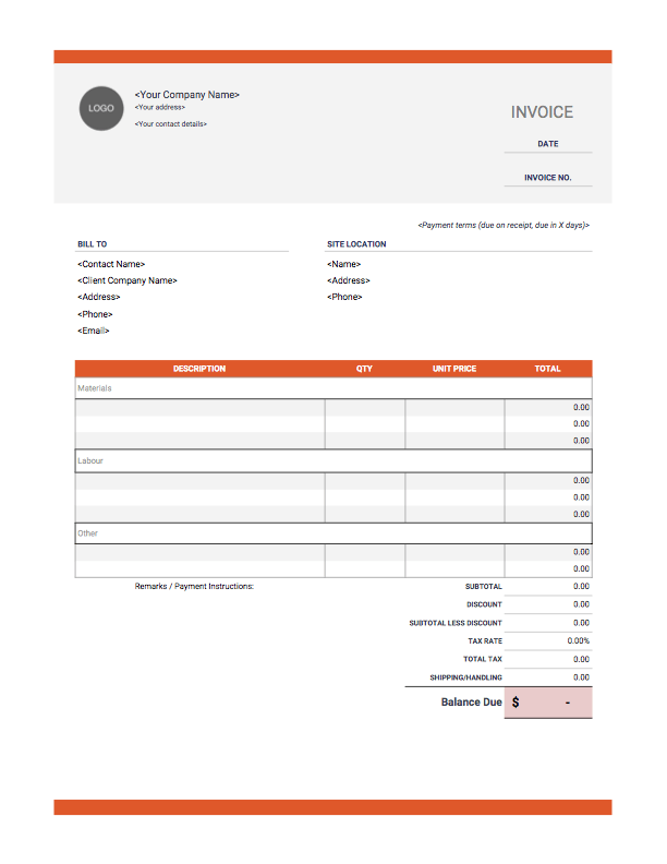 80 Standard Construction Invoice Template Australia Formating with Construction Invoice Template Australia