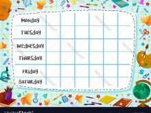 80 The Best Back To School Schedule Template for Ms Word for Back To School Schedule Template