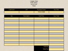 80 The Best Uk Contractor Invoice Template Excel in Photoshop by Uk Contractor Invoice Template Excel
